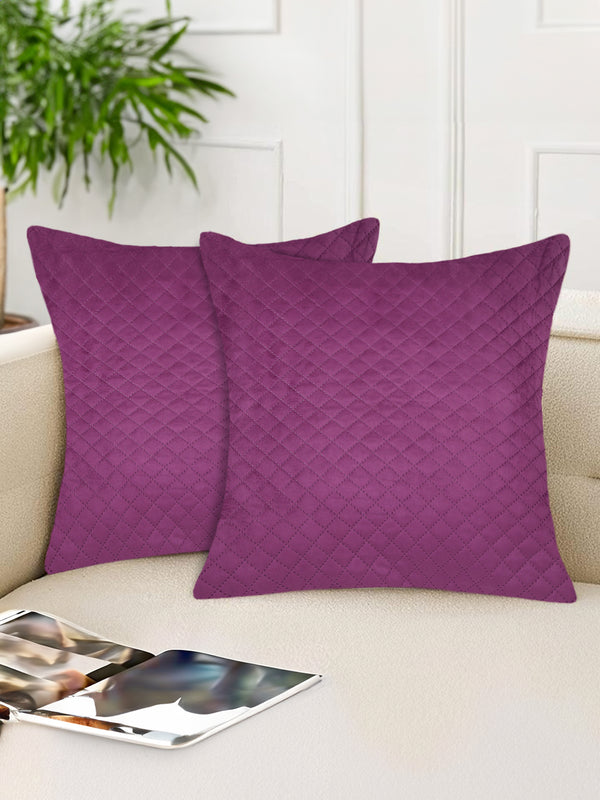 Tesmare Elegance Quilted Cushion Cover, purple
