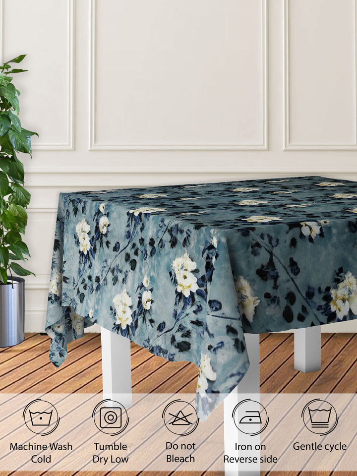 Tesmare Velvet Table Cover – Premium Plain Dining Table Cloth for 4, 6 & 6-8 Seater Tables (60, 75, 95 Inches) Tesmare