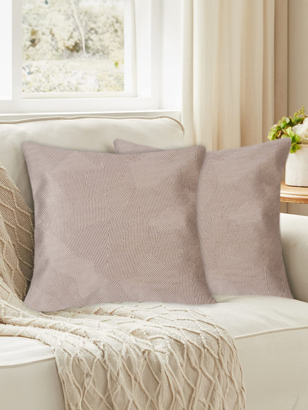 Tesmare Luxury Style Velvet Cushion Cover Super Soft HD Geomterical Design, Beige