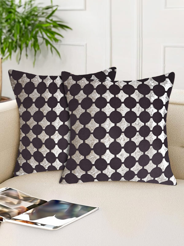 Tesmare Premium Velvet Square Decorative Throw Pillow Covers, Dark Brown