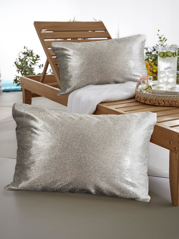 Tesmare Off-White Velvet Cushion Covers with Spray Foil Print – Luxe Accent Pillows Tesmare