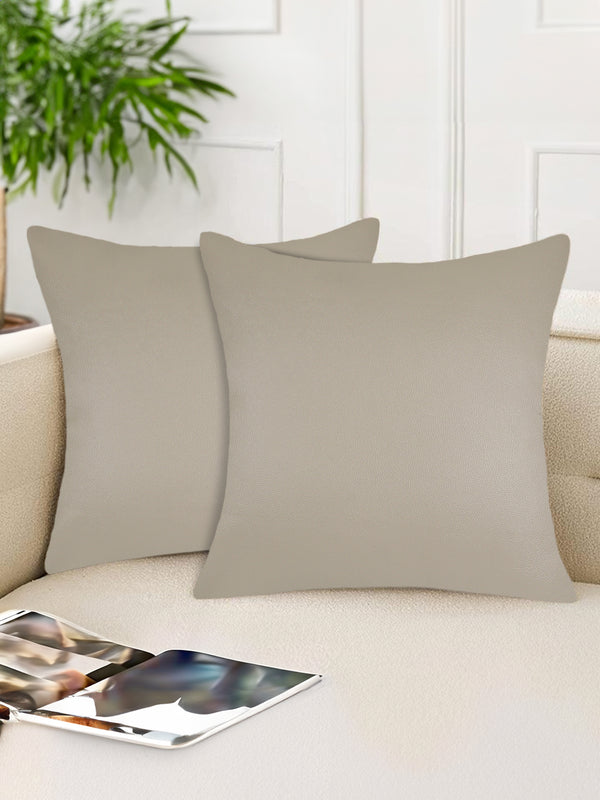 Tesmare Luxury Leather Pillow Cover, Grey