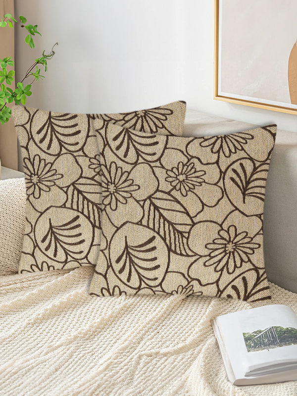 TESMARE Quality Rich,Silky Cushion Covers Golden,2 Pieces Tesmare