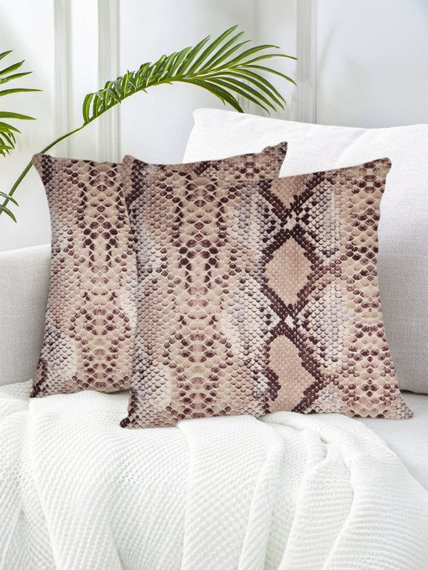 Tesmare Throw Pillow Covers, Brown-Beige Velvet Pillow Case For Sofa Tesmare