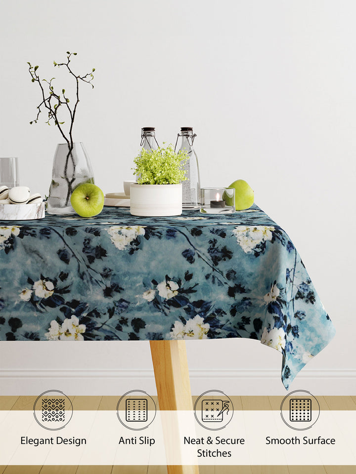 Tesmare Velvet Table Cover – Premium Plain Dining Table Cloth for 4, 6 & 6-8 Seater Tables (60, 75, 95 Inches) Tesmare