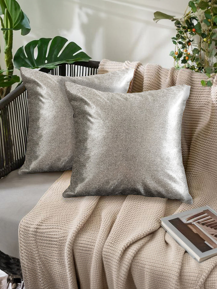 Tesmare Off-White Velvet Cushion Covers with Spray Foil Print – Luxe Accent Pillows Tesmare