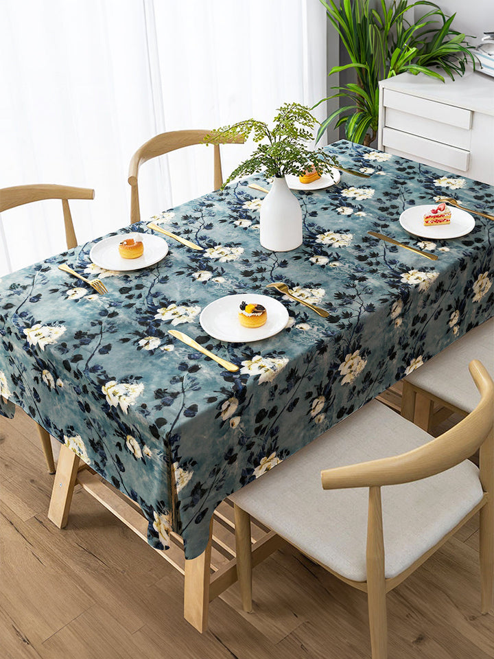 Tesmare Velvet Table Cover – Premium Plain Dining Table Cloth for 4, 6 & 6-8 Seater Tables (60, 75, 95 Inches) Tesmare