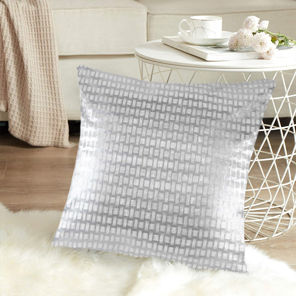 Tesmare Luxury Decorative Sofa Throw Pillow Cover for living room office, Silver
