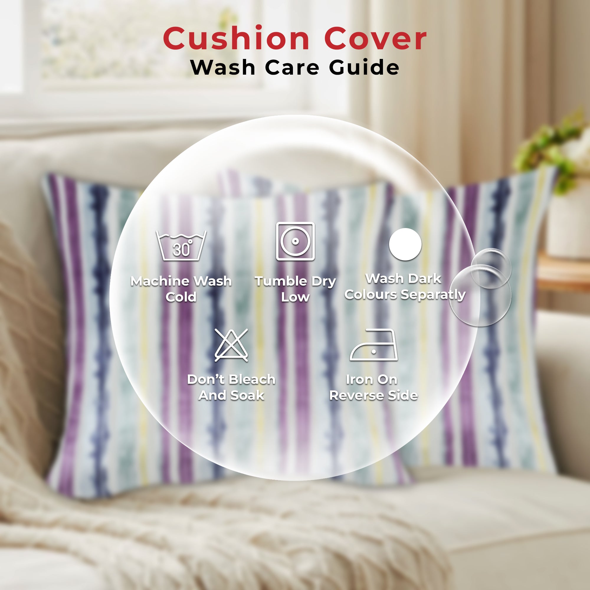 Tesmare Decorative Sofa Throw Pillow Cover for Couch bedroom living room, White/Multi