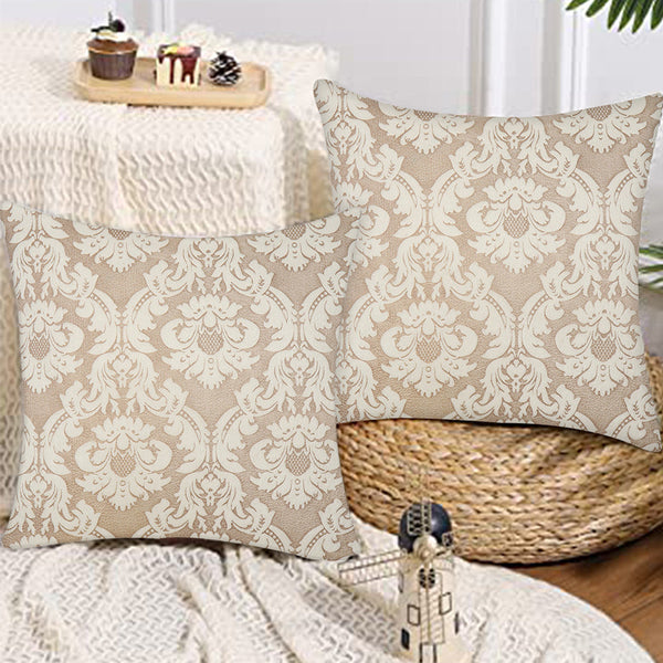 Tesmare Style Cushion Cover Decorative Cover Beige/Offwhite, Velvet Tesmare