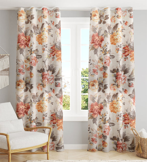 Tesmare Luxurious Satin Weave Polyester Curtain for Long Door 9 ft Tesmare