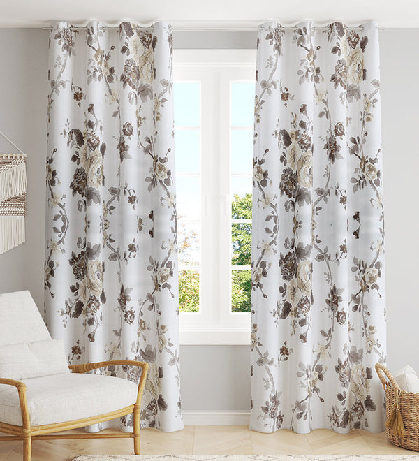 Tesmare Luxurious Parde For Bedroom, Livingroom,Drawingroom,White,1 Piece Tesmare