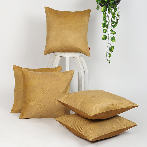 Tesmare Buy Suede Velvet Cushion Covers 16x16 Inch, Brown, 5 Pieces