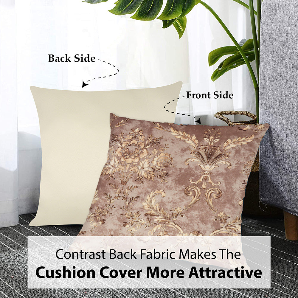 Tesmare Decorative Pillowcases Covers for Sofa, Velvet, Brown