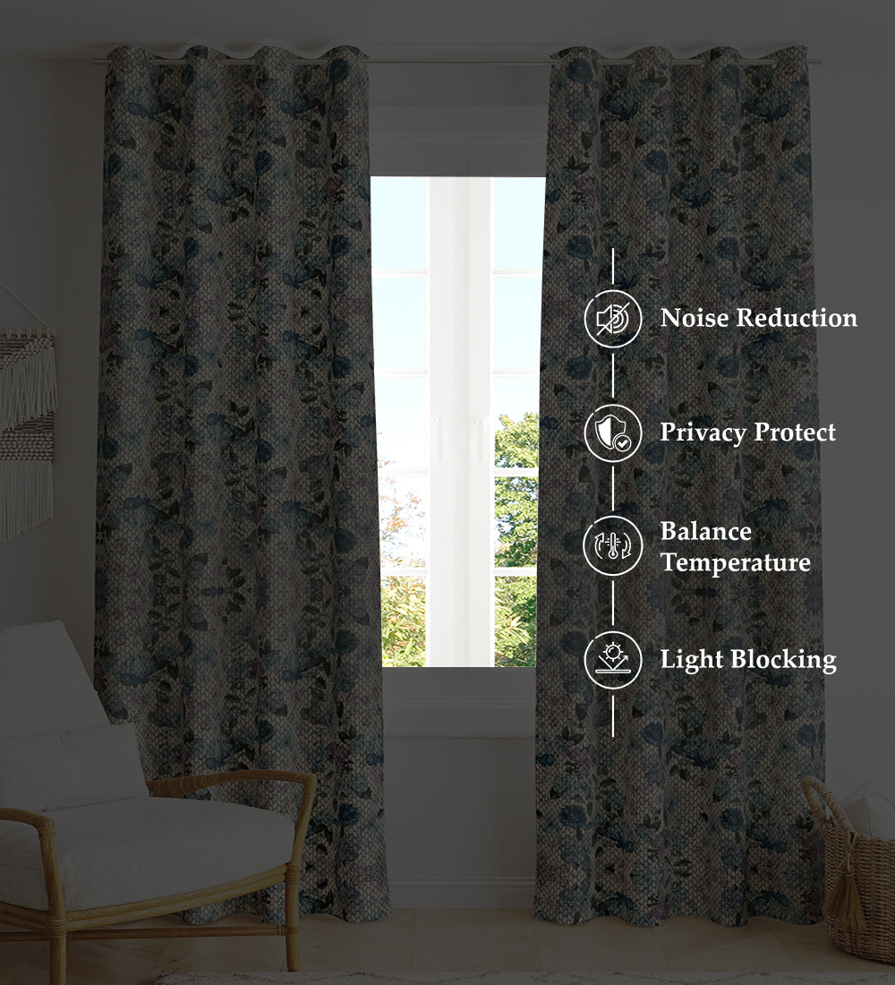 Tesmare Curtains for Long Door 5ft, for Bedroom, Livingroom,Drawingroom
