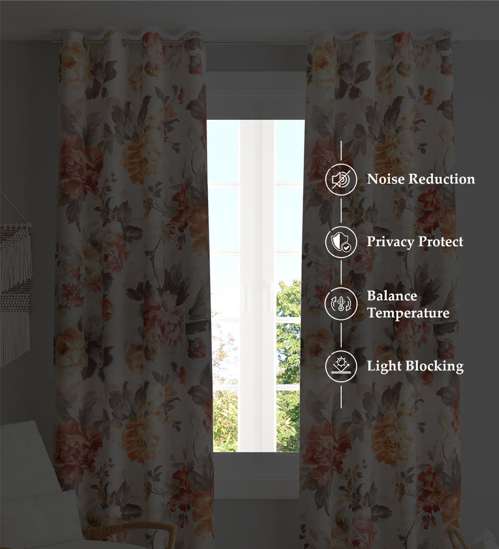 Tesmare Luxurious Satin Weave Polyester Curtain for Long Door 9 ft