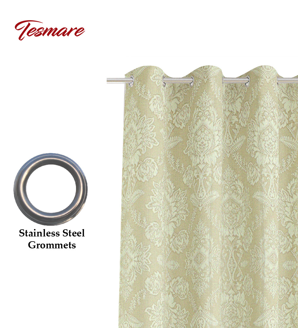 Tesmare Blackout Silk Blend Curtain For Bedroom, Living Room, Drawing Room