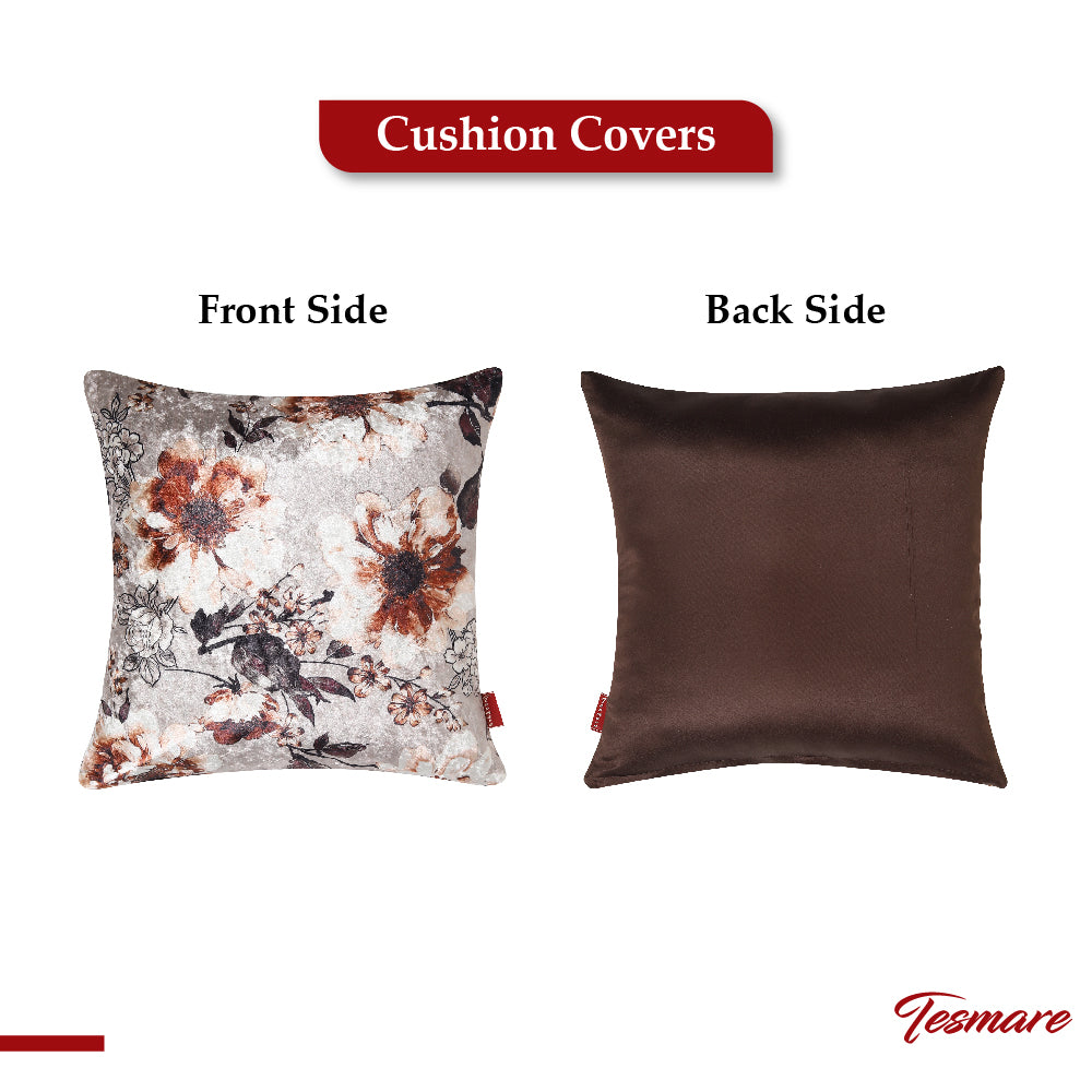 Tesmare Velvet cushion covers 16x16 Inch/40cms x 40 cms,Beige