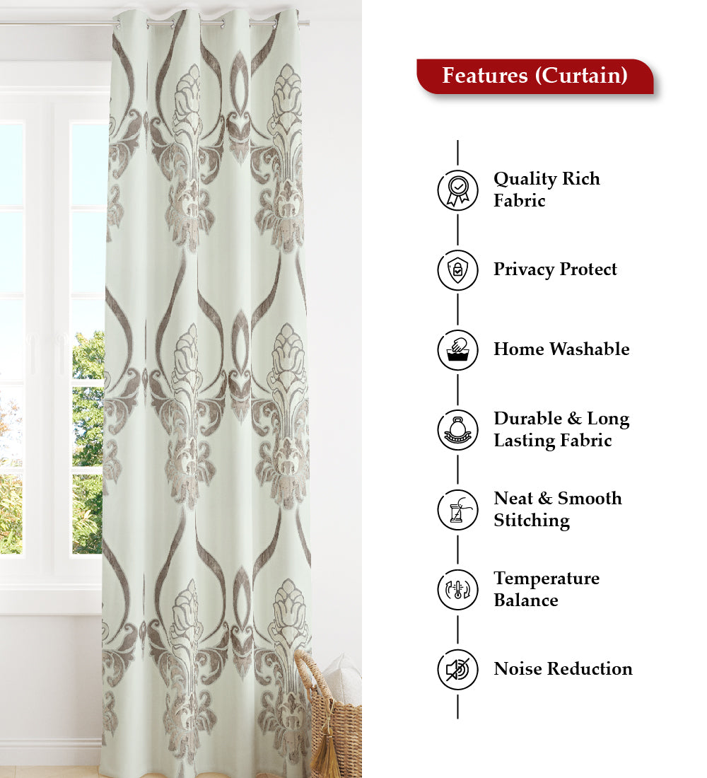 Tesmare Elegent,Ultra Smooth  Satin Curtains for Long Door,1 Piece