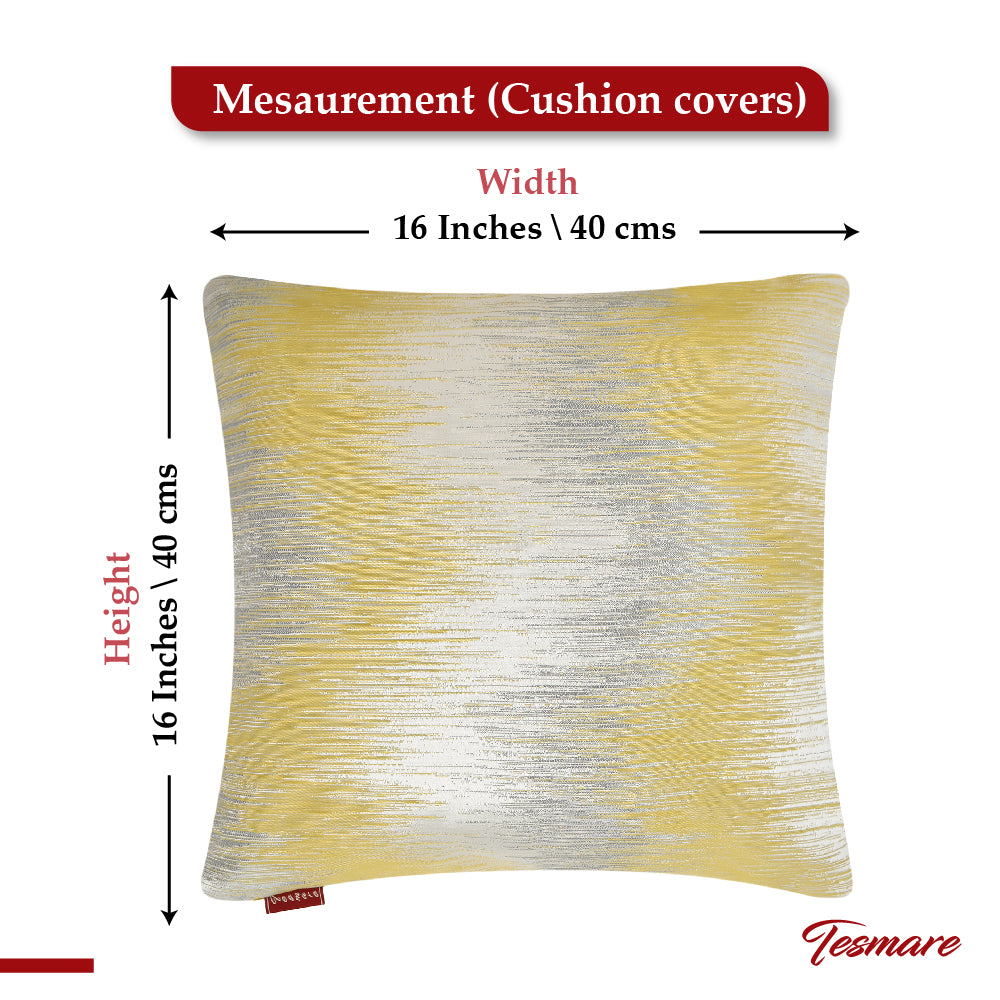 Buy Silky Smooth Cushion Covers 16x16 Inch/ 40x40 Cms, Yellow , 5 Pieces