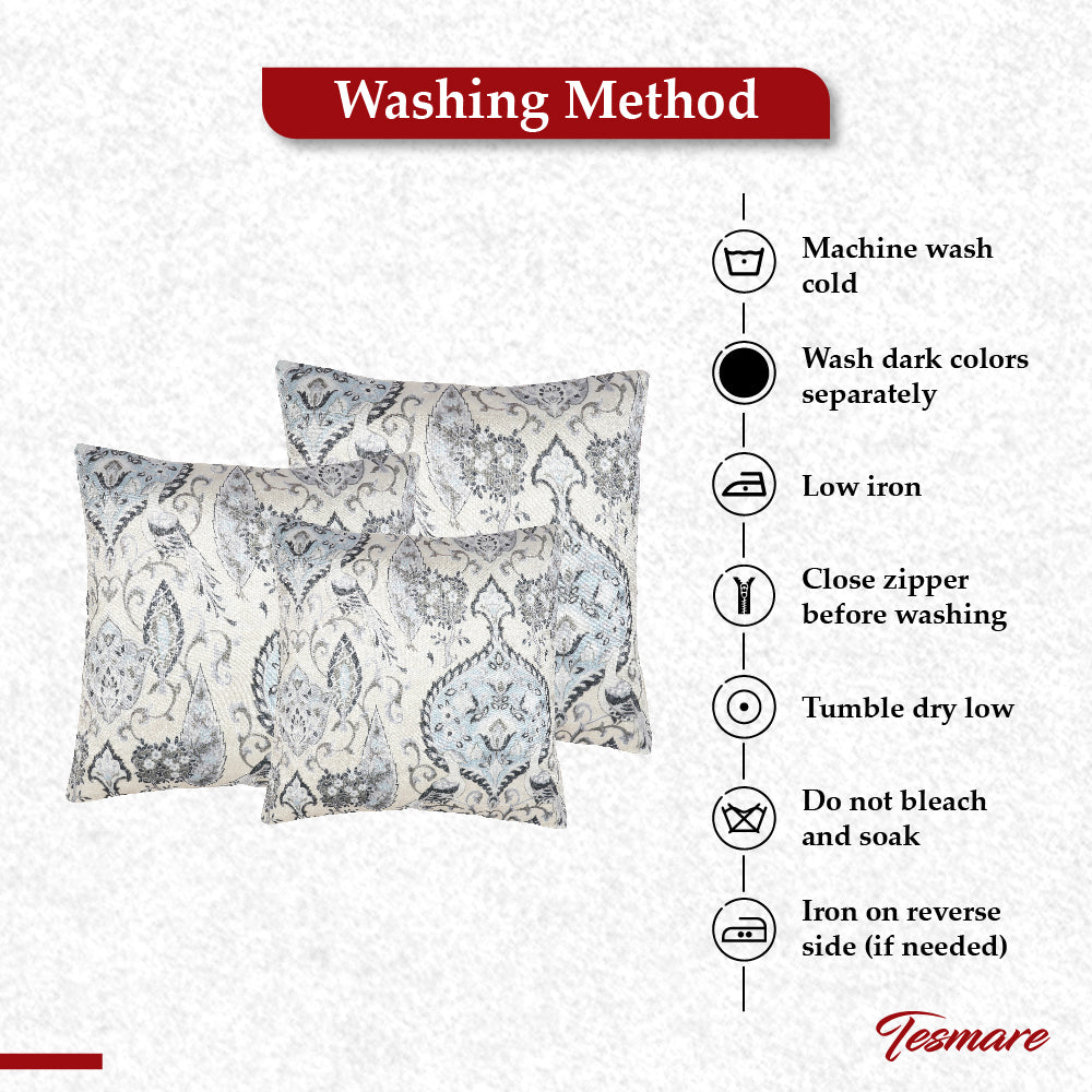 Tesmare Soft Sofa Cushion Cover Pillow Decor,Off White