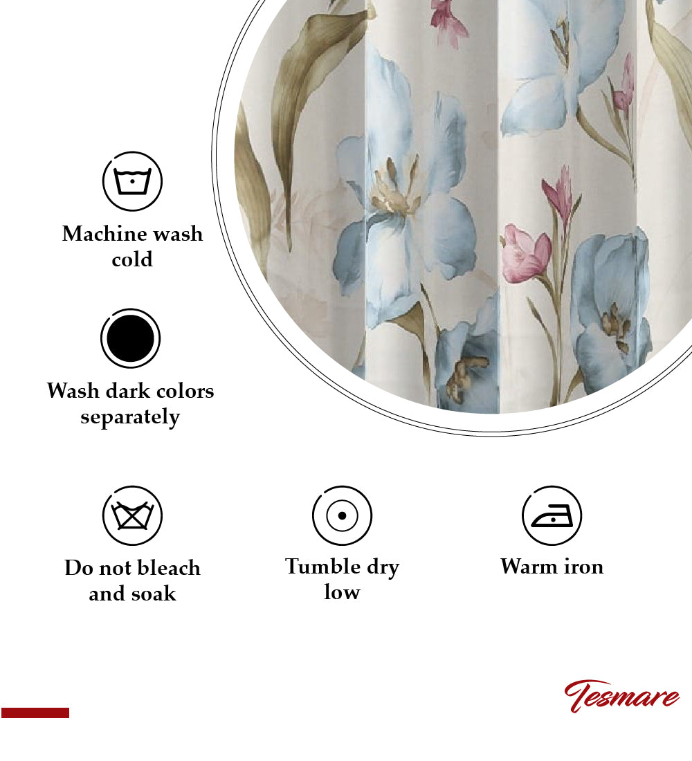 Tesmare Luxurious Polyester Curtain for Long Door, 1Peice