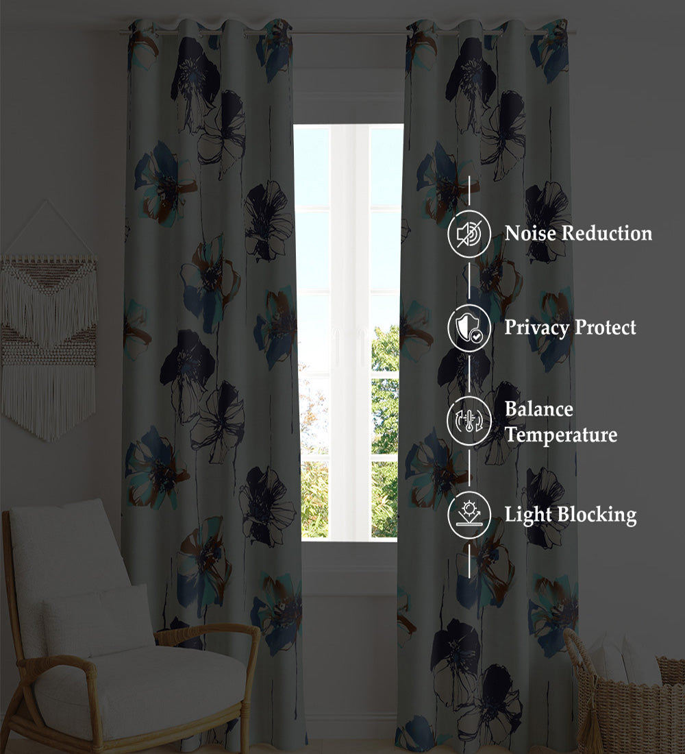 Tesmare Luxurious Curtain for Bedroom, Livingroom,Light Blue,1 Piece