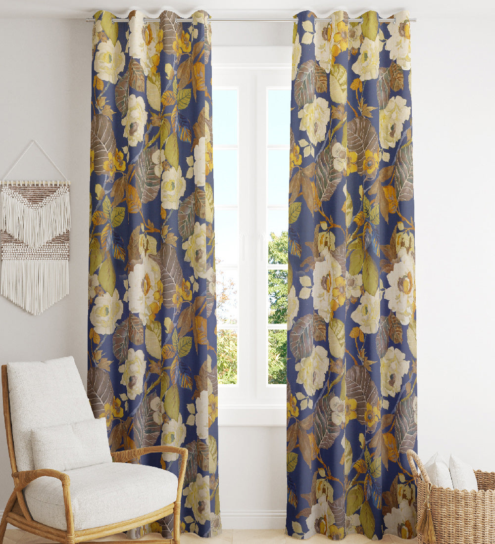 Tesmare Luxurious Curtain for Bedroom,Drawingroom, Blue,1 Piece