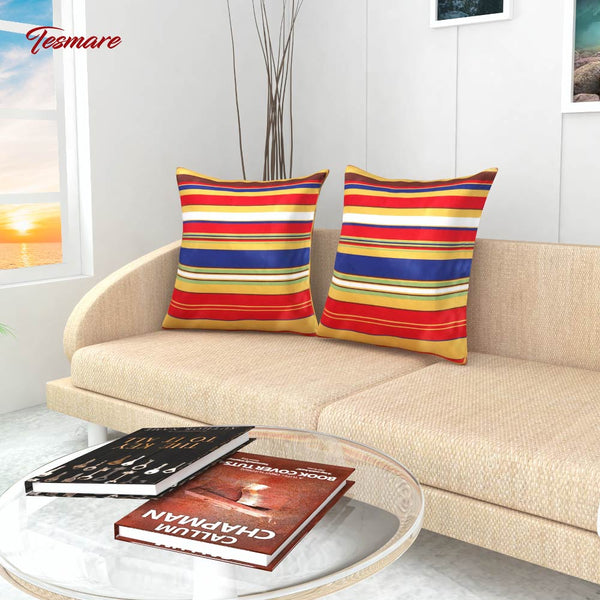 Printed Poly-Satin Cushion Cover, 2 Pcs Tesmare