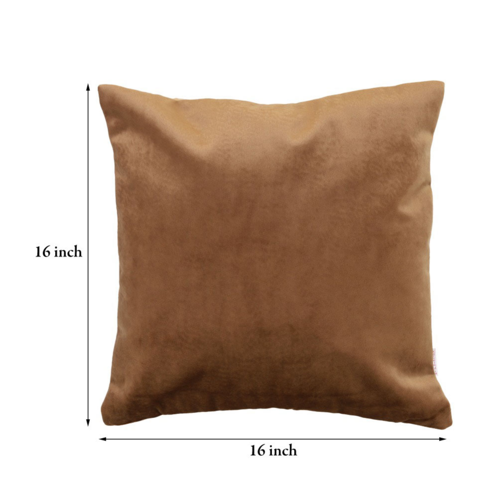 Tesmare Quality Rich and Printed Cushion Cover, Brown, 5 Pieces