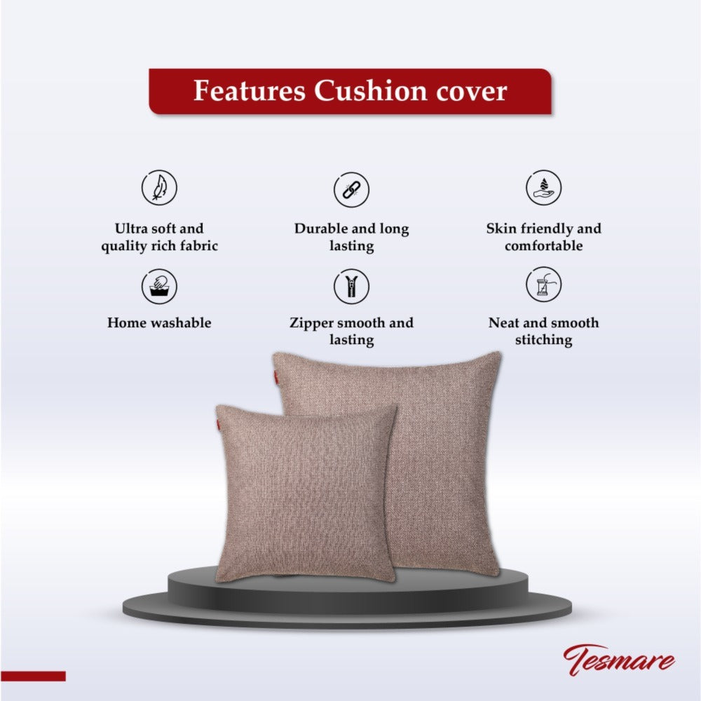 Buy Brown Velvet Cushion Covers 24 x 24 Inch,Brown , 2 Pieces
