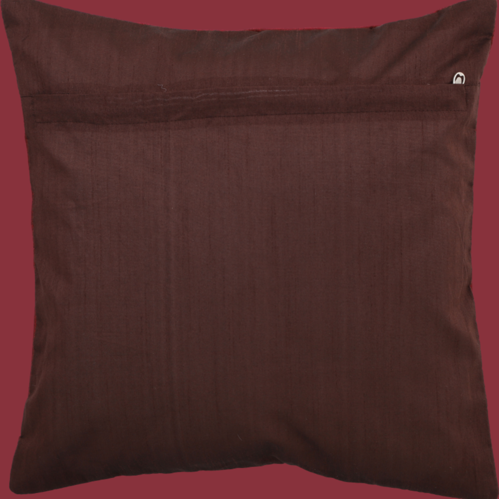 TESMARE Premium Velvet Cushion Cover, Maroon, 5 Pieces