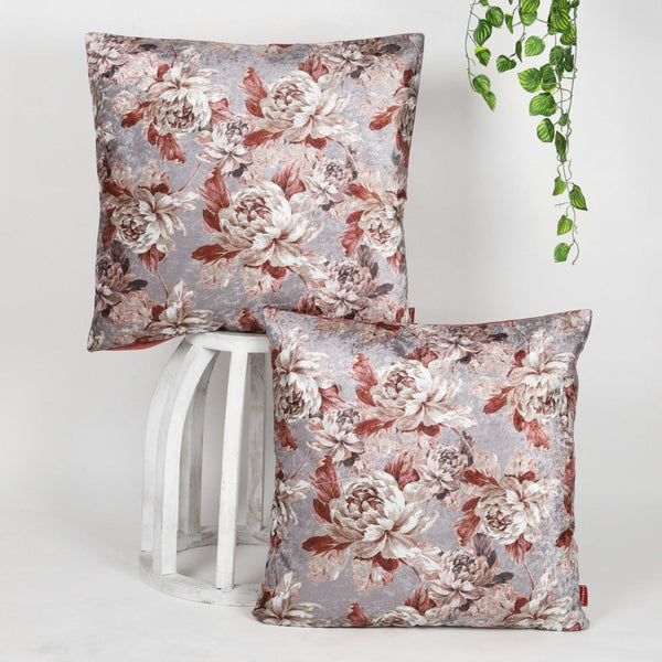 Grey  Velvet Cushion Covers, 2 Pieces Tesmare
