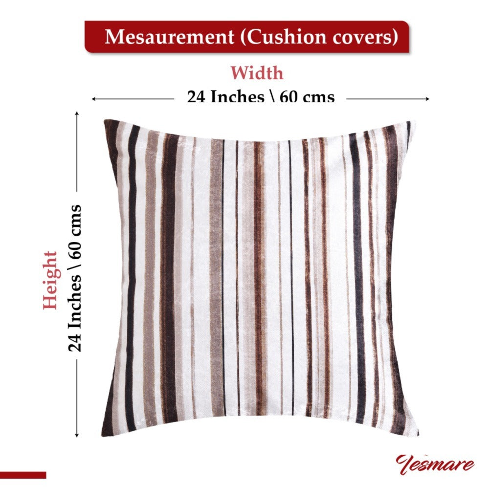 Quality Rich Cushion Covers 24 x 24 Inch, 2 Pieces