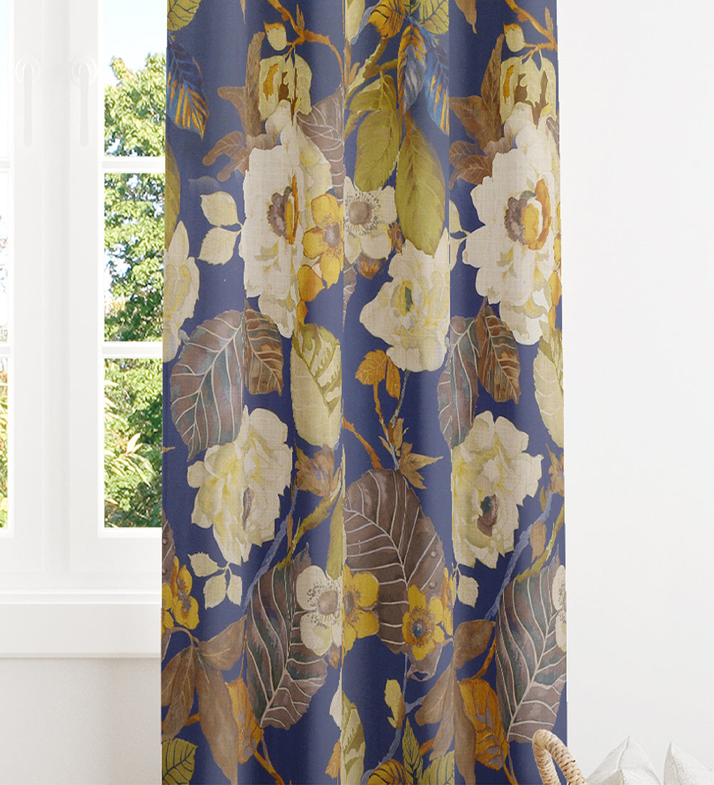 Tesmare Luxurious Curtain for Bedroom,Drawingroom, Blue,1 Piece