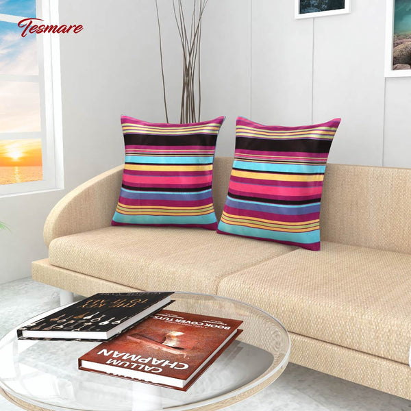 Digital Poly-Satin Cushion Cover Set of 2 Tesmare