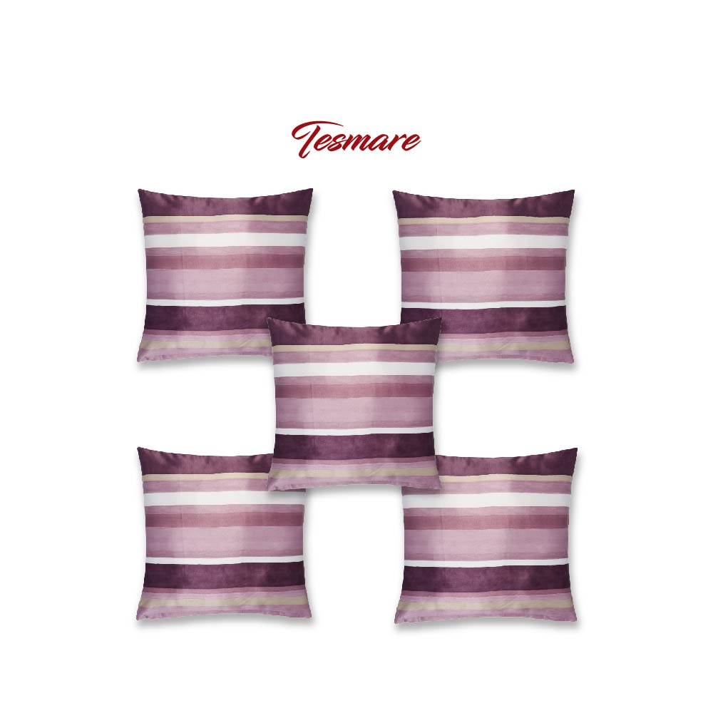 Tesmare Buy Striped Cushions Cover  - Pack of 5, 16 x 16 Inch