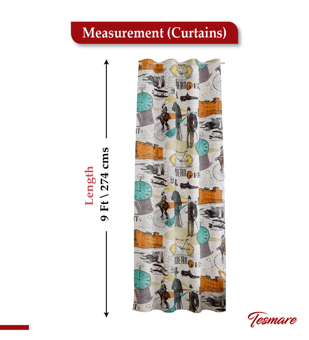 Tesmare Ultra Smooth Satin Weave Polyester Curtain for  Long Door 9 ft,1 Peice