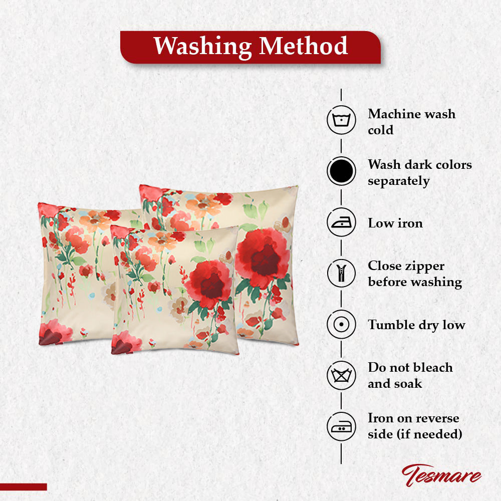 HD Digital Printed Cushion Cover, 24x24 Inch, 2 Pieces